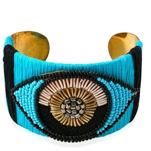 New Lucky Eye Handcrafted Beaded Cuff Bracelet